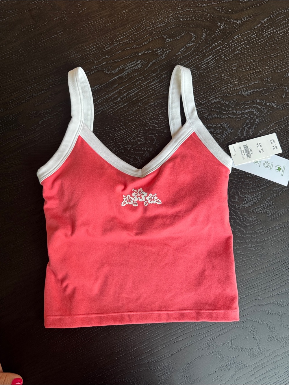 Gilly Hicks Pink Tank Top with White Trim